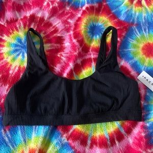 PacSun Eco Black Jordan Ribbed Sport Cropped Bikini Top